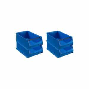 PROREGAL SuperSparSet 4x Blaue Sichtlagerbox 5