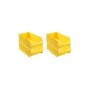 PROREGAL SuperSparSet 4x Gelbe Sichtlagerbox 5