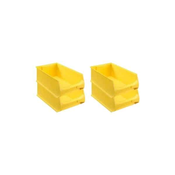 PROREGAL SuperSparSet 4x Gelbe Sichtlagerbox 5
