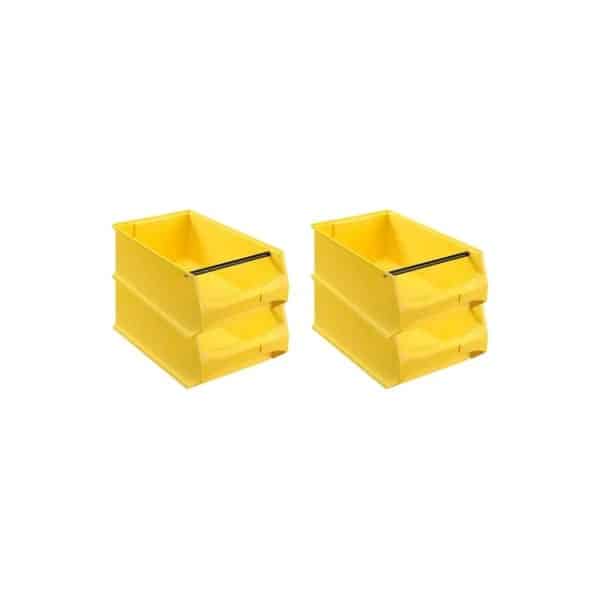 PROREGAL SuperSparSet 4x Gelbe Sichtlagerbox 5