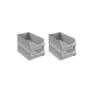 PROREGAL SuperSparSet 4x Graue Sichtlagerbox 5