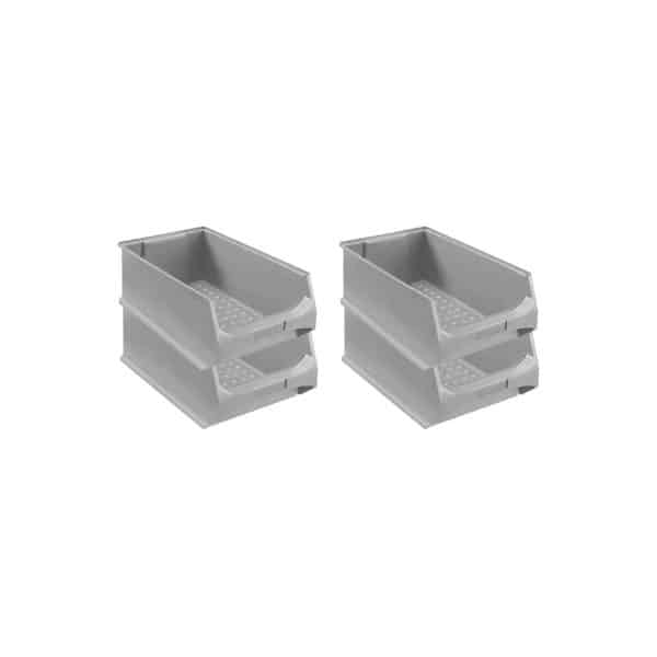 PROREGAL SuperSparSet 4x Graue Sichtlagerbox 5