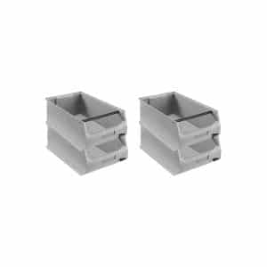 PROREGAL SuperSparSet 4x Graue Sichtlagerbox 5