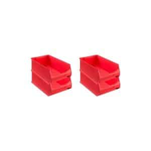 PROREGAL SuperSparSet 4x Rote Sichtlagerbox 5