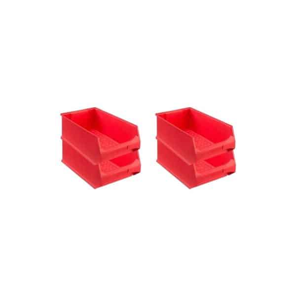 PROREGAL SuperSparSet 4x Rote Sichtlagerbox 5