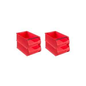 PROREGAL SuperSparSet 4x Rote Sichtlagerbox 5