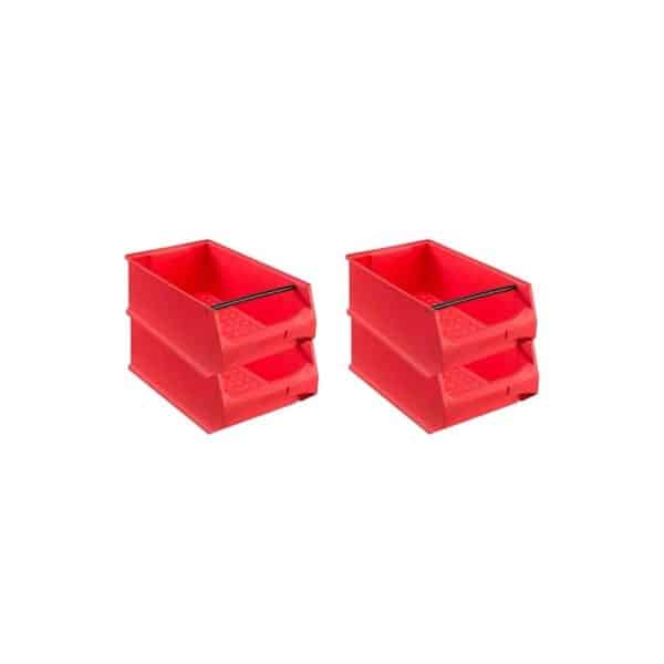 PROREGAL SuperSparSet 4x Rote Sichtlagerbox 5