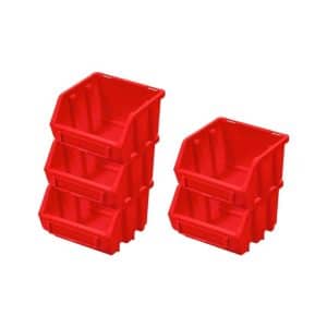 PROREGAL SuperSparSet 5x Sichtlagerbox 1 HxBxT 7