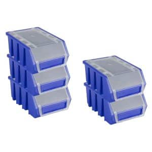 PROREGAL SuperSparSet 5x Sichtlagerbox 2 mit Deckel HxBxT 7