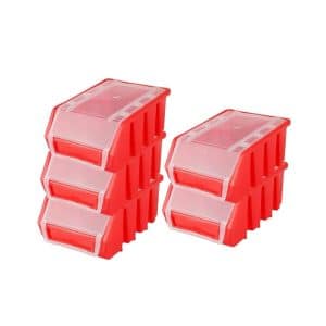 PROREGAL SuperSparSet 5x Sichtlagerbox 2 mit Deckel HxBxT 7