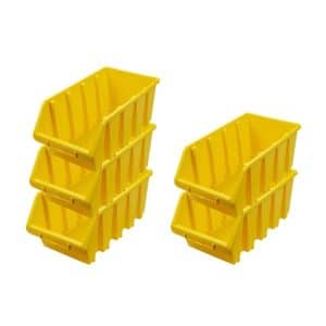 PROREGAL SuperSparSet 5x Sichtlagerbox 4 HxBxT 15