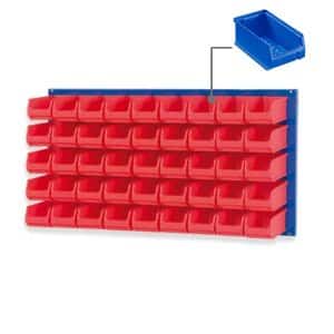 PROREGAL Trägersystem Blaue Systemplatte mit 45 x Blauen Sichtlagerboxen 2