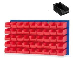 PROREGAL Trägersystem Blaue Systemplatte mit 45 x Leitfähigen Sichtlagerboxen 2
