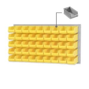 PROREGAL Trägersystem Graue Systemplatte mit 45 x Grauen Sichtlagerboxen 2