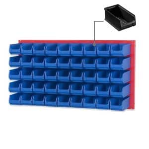 PROREGAL Trägersystem Rote Systemplatte mit 45 x Leitfähigen Sichtlagerboxen 2