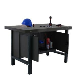 PROREGAL Werkbank Buffalo Metal mit Schrank HxBxT 83 x 120 x 73 cm Traglast 600 kg Anthrazit