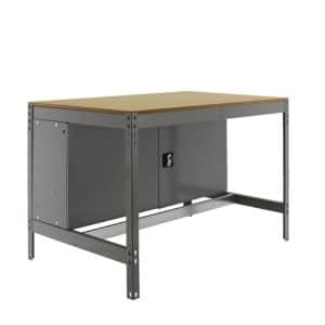 PROREGAL Werkbank Buffalo mit Schrank HxBxT 84 x 90 x 61 cm Traglast 400 kg Grau