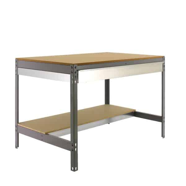 PROREGAL Werkbank Buffalo mit Schubfach HxBxT 84 x 90 x 61 cm Traglast 400 kg Grau