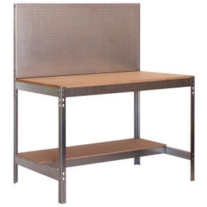 PROREGAL Werkbank Buffalo mit Werkzeugwand HxBxT 84 x 90 x 61 cm Traglast 400 kg Verzinkt