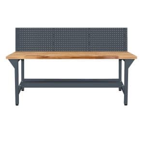 PROREGAL Werkbank Giant Rhino Plus mit Lochplatte HxBxT 131 x 200 x 70 cm Traglast 500 kg Anthrazitgrau