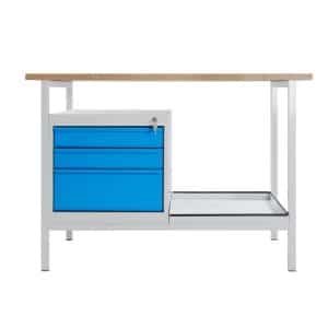 PROREGAL Werkbank Light Rhino mit Ablagefach 3 Schubladen HxBxT 82