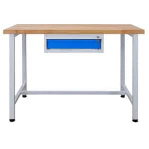 PROREGAL Werkbank Rhino mit Einzelschublade HxBxT 84 x 120 x 60 cm Traglast 300 kg Lichtgrau Lichtblau