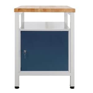 PROREGAL Werkbank Slim Rhino mit Ablagefläche 1 Tür HxBxT 84 x 60 x 60 cm Traglast 300 kg Lichtgrau Anthrazitgrau