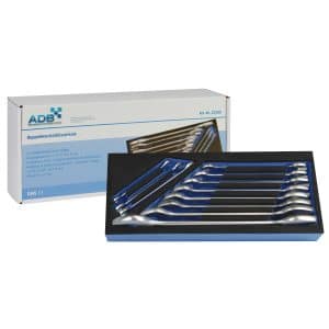 PROREGAL Werkzeug Satz Werkstattwagen Cheetah Doppelmaulschlüsselsatz 6 bis 32mm 11 Teile mit Schaumstoff Schubladeneinlage HxBxT 4