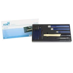 PROREGAL Werkzeug Satz für Werkstattwagen Cheetah Plus Hammer Meißel 11 Teile mit Schaumstoff Schubladeneinlage HxBxT 3