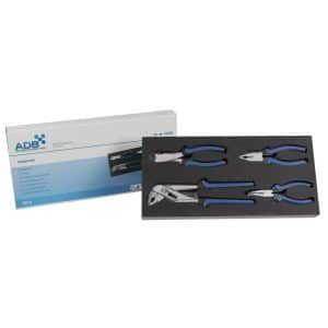 PROREGAL Werkzeug Satz für Werkstattwagen Cheetah Plus Zangensatz 4 Teile mit Schaumstoff Schubladeneinlage HxBxT 3