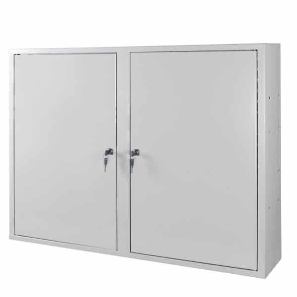 PROREGAL Werkzeugwandschrank mit 2 Türen 3 Fachboden HxBxT 75 x 100 x 20 cm Lichtgrau