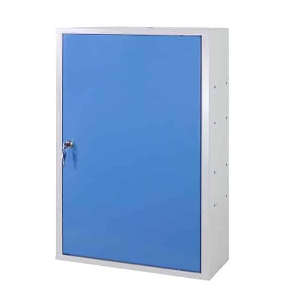 PROREGAL Werkzeugwandschrank mit Tür 1 Fachboden HxBxT 75 x 50 x 20 cm Lichtgrau Lichtblau