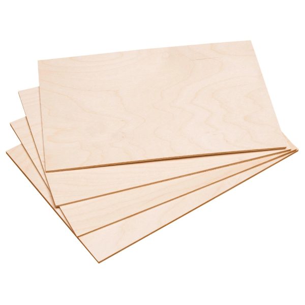 Pebaro 4 Laubsägeplatten Blanko A4 Birke