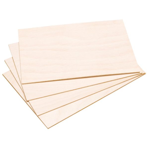 Pebaro 4 Laubsägeplatten Blanko A4 Pappel