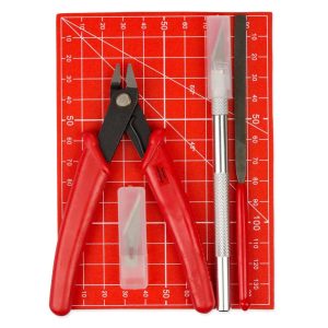 Pebaro Bastelset mit Messer Seitenschneider und Matte