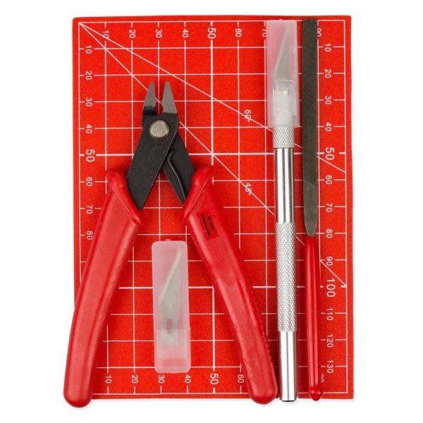Pebaro Bastelset mit Messer Seitenschneider und Matte