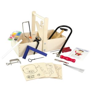 Pebaro Laubsäge-Set In Schreinerkiste mit Arbeitstisch