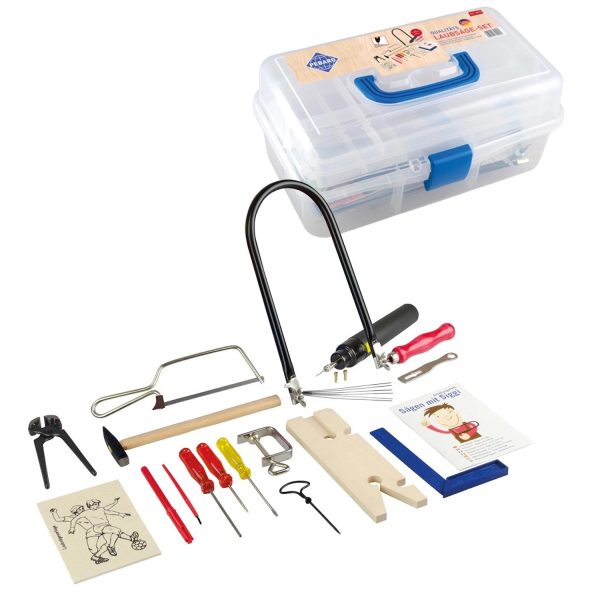 Pebaro Laubsäge-Set mit Werkzeug und Bohrmaschine