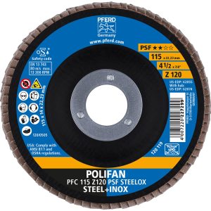 Pferd Fächerscheiben Polifan PSF PFC Steelox 115 mm x 120 mm