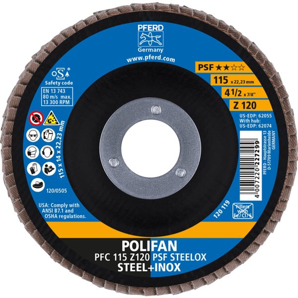 Pferd Fächerscheiben Polifan PSF PFC Steelox 115 mm x 120 mm