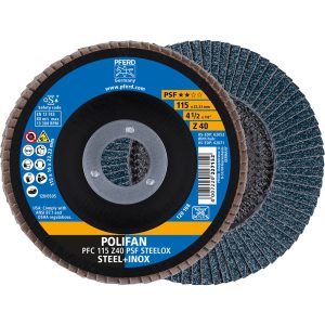 Pferd Fächerscheiben Polifan PSF PFC Steelox 115 mm x 40 mm