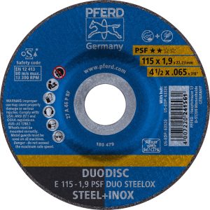 Pferd Trennscheiben PSF E Duo Steelox 115 mm x 1