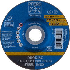Pferd Trennscheiben PSF E Duo Steelox 125 mm x 1