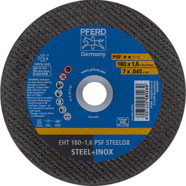 Pferd Trennscheiben PSF EHT Steelox 180 mm x 1