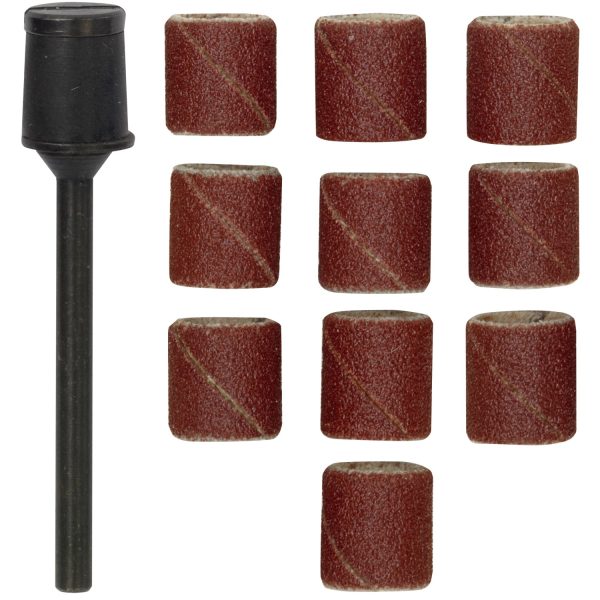 Proxxon Schleifzylinder 10 mm mit 10 Schleifbändern Korn 150