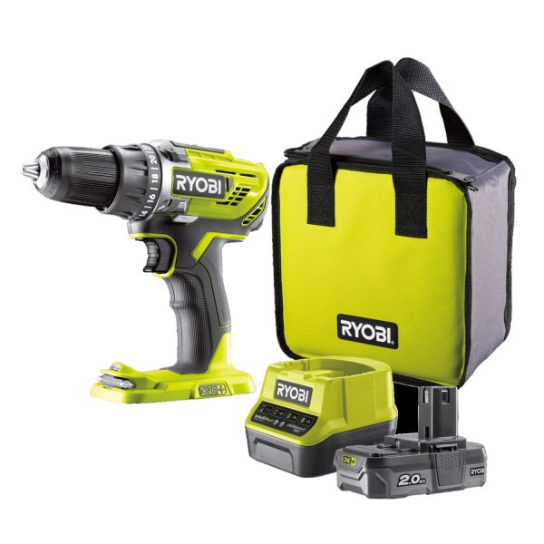 Ryobi Akku-Bohrschrauber One+ R18DD3-120S mit Akku und Ladegerät 18 V