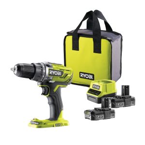 Ryobi Akku-Bohrschrauber R18DD3-220S One+ 50 Nm mit 2 Akkus und Ladegerät 18 V