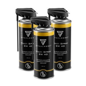 STAHLWERK 3er Set Multi Spray SW 40 multifunktionales Kriech- und Wartungsöl