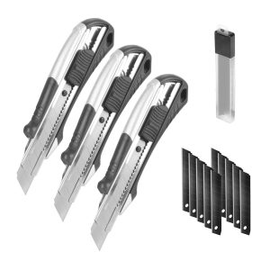 STAHLWERK Premium-Cuttermesser Pcm-182 St 3Er Set Mit 18 Mm Abbrechklingen