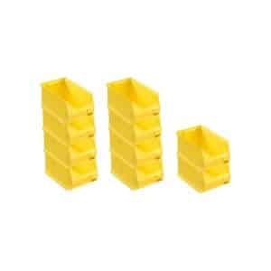 SparSet 10 x Gelbe Sichtlagerbox 3.0 HxBxT 12